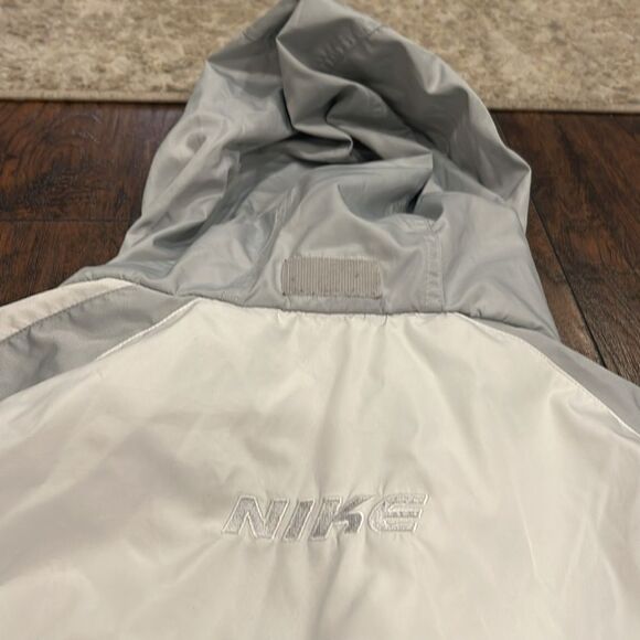 Vintage Nike Center Swoosh Anorak Style half zip Black Windbreaker size XXL flaw - Picture 13 of 13